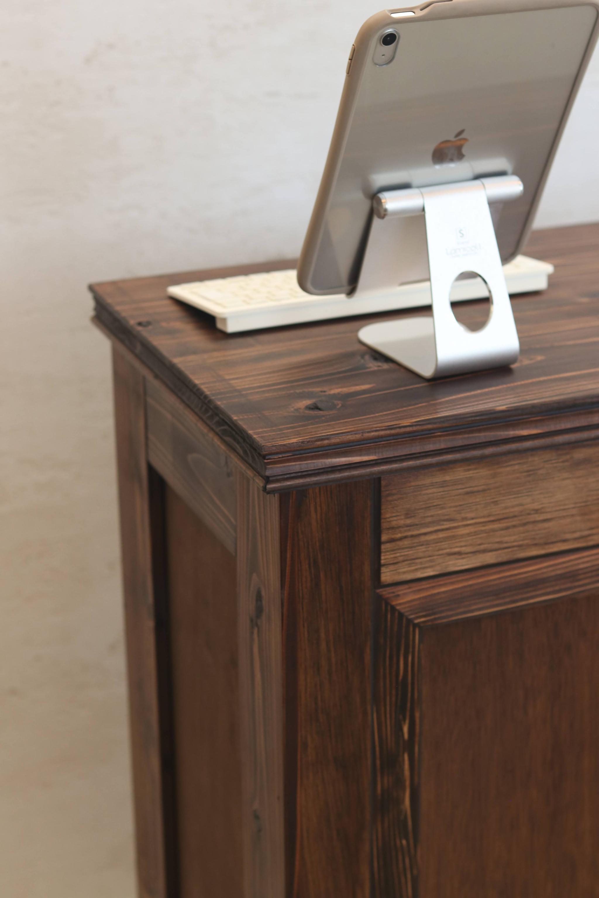 アンティークカウンター　レジ台　キャッシャー　受付け　ディスプレイ　レセプションカウンター　店舗什器 | 7枚目